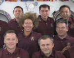 Shuttle Atlantis Crew aboard the International Space Station